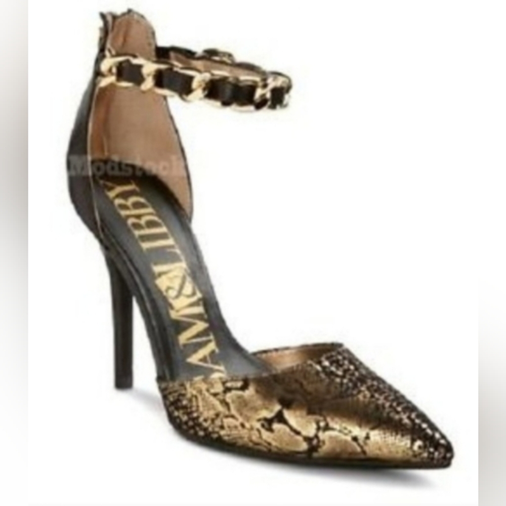 Sam & Libby Snake Skin Print Pumps